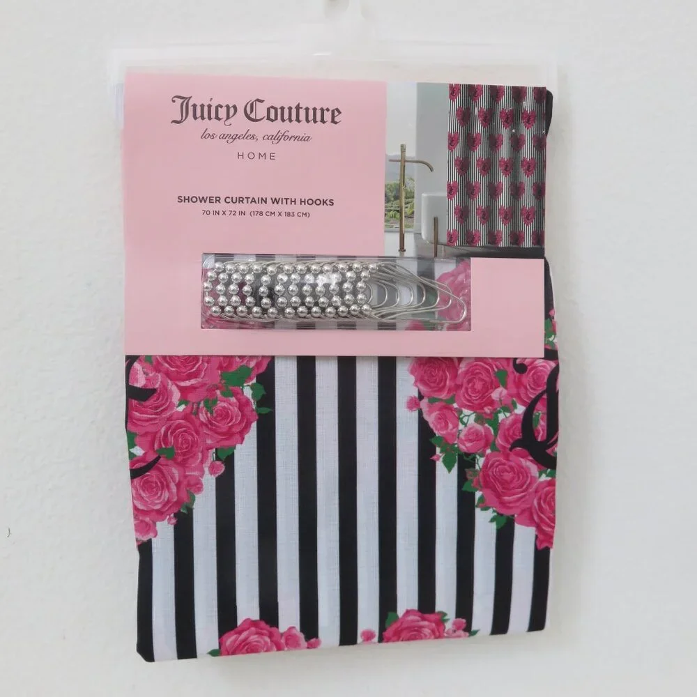 (#114) Juicy couture Los Angeles, Shower curtains with hooks 70